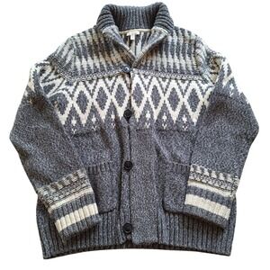Gap Mens Lambswool Heavy Knit Shawl Sweater Lebowski Holiday Grandpa XXLT